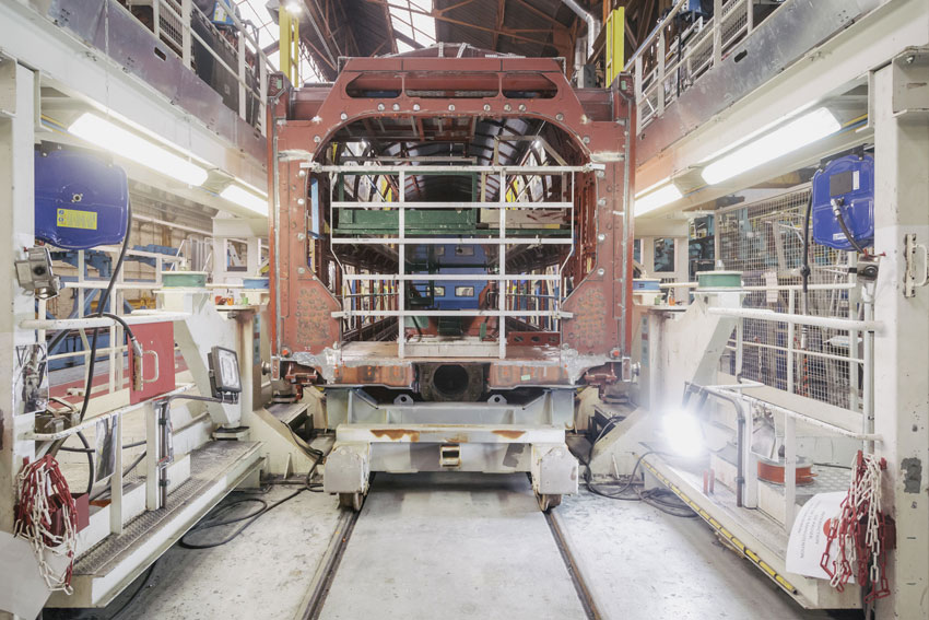 Dans l'enceinte de l'usine Bombardier de Crespin