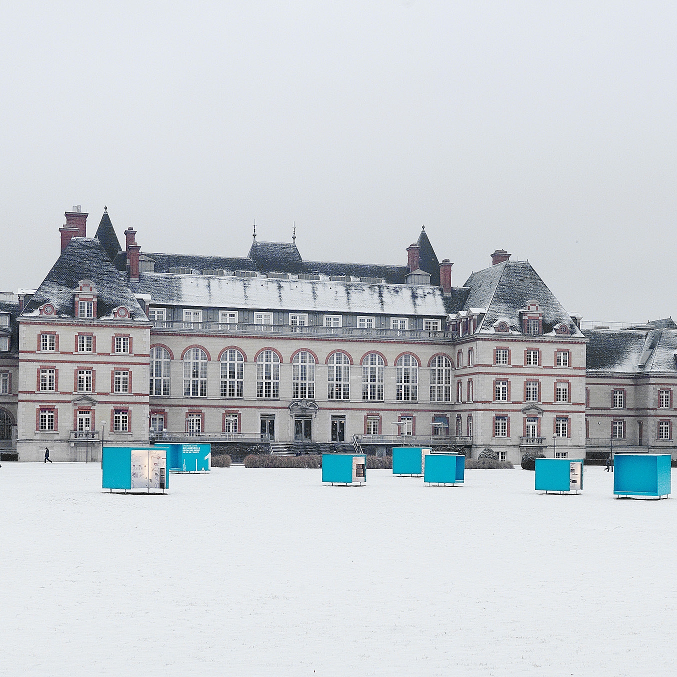 La Cité internationale universitaire sous la neige